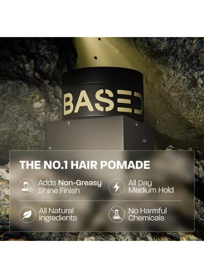 استنادا الي بودي وركس، بوماد للرجال، عناية شعر عالية الجودة بتثبيت متوسط، لمعان طبيعي ورائحة عطرة، سهل التطبيق ومناسب لجميع أنواع الشعر، بوماد مرطب ومغذي - Image 2